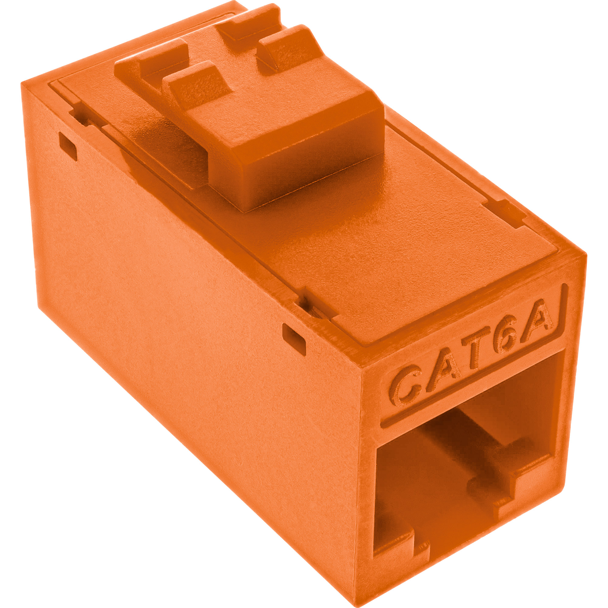 Inline® Keystone RJ45 Buchse/Buchse, ungeschirmt, Cat.6A, 8er Pack, orange