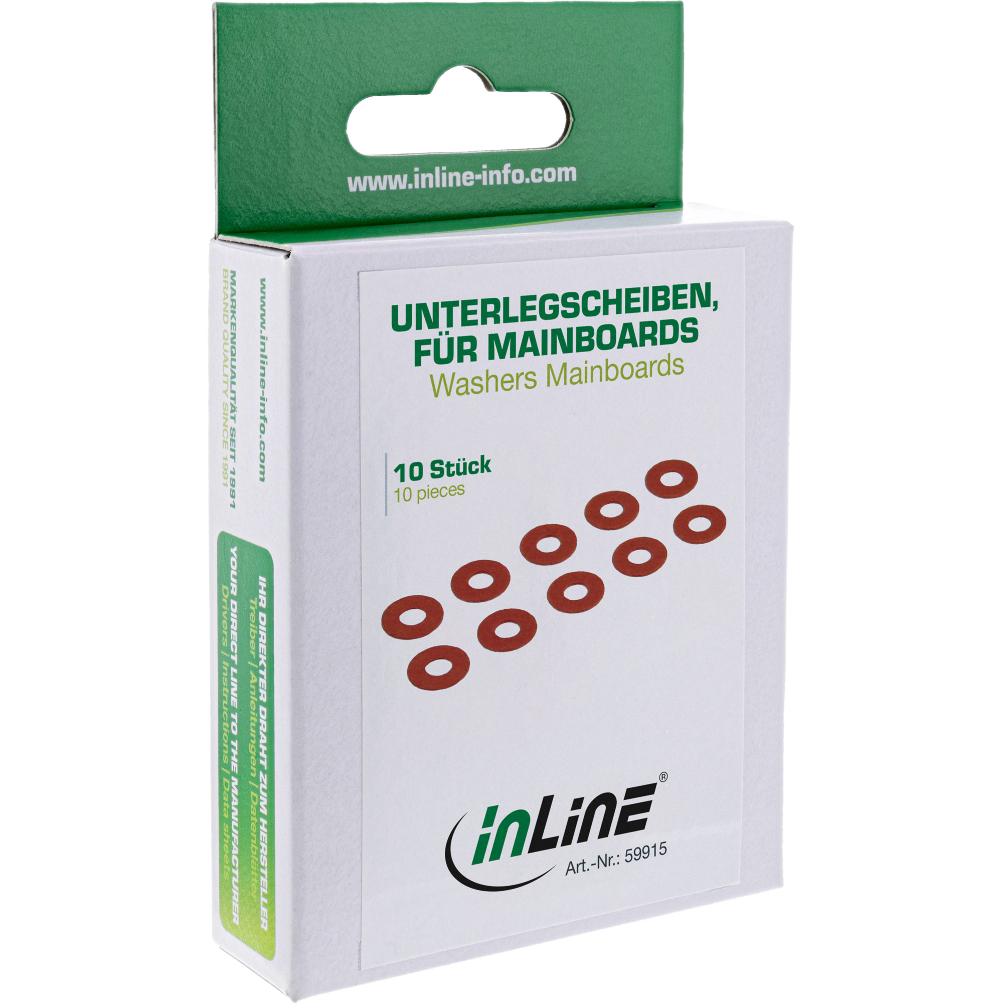 Inline® Unterlegscheiben, für Mainboards, 10 Stück