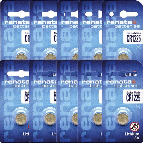 10x Renata CR1225 Lithium Knopfzelle 3V Batterie 