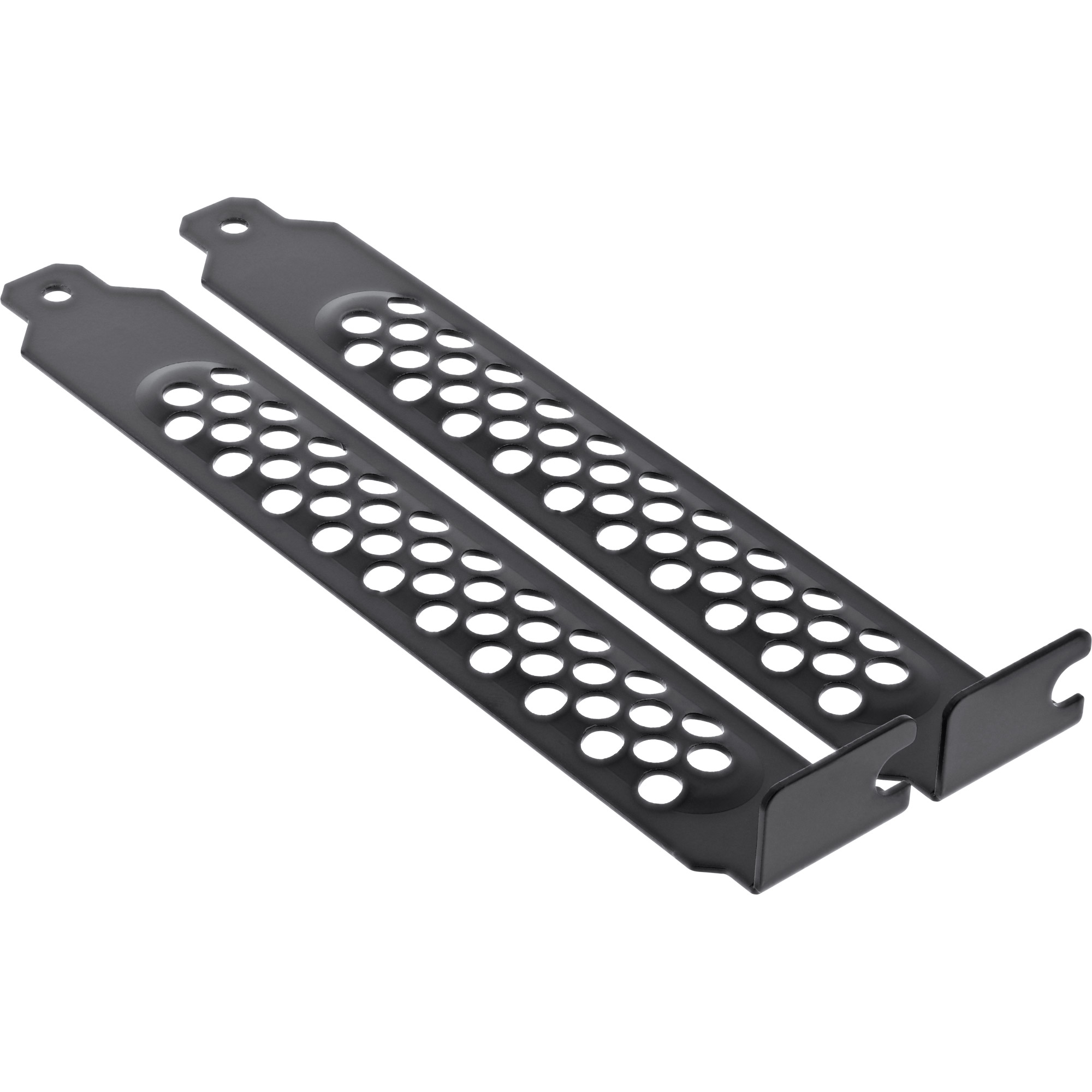 Inline® Slotblech perforiert, schwarz, 2er Pack