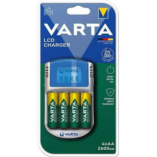 Varta 57070 201 451 LCD Charger inkl. 4x AA 56776 Varta 57070 201 451 LCD Charger inkl. 4x AA 56776