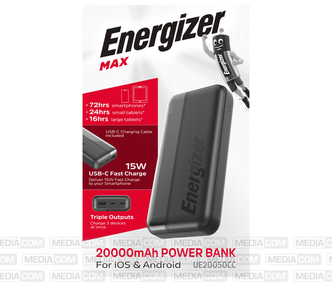 Akku Powerbank, 20.000mAh, UE20050CC, schwarz