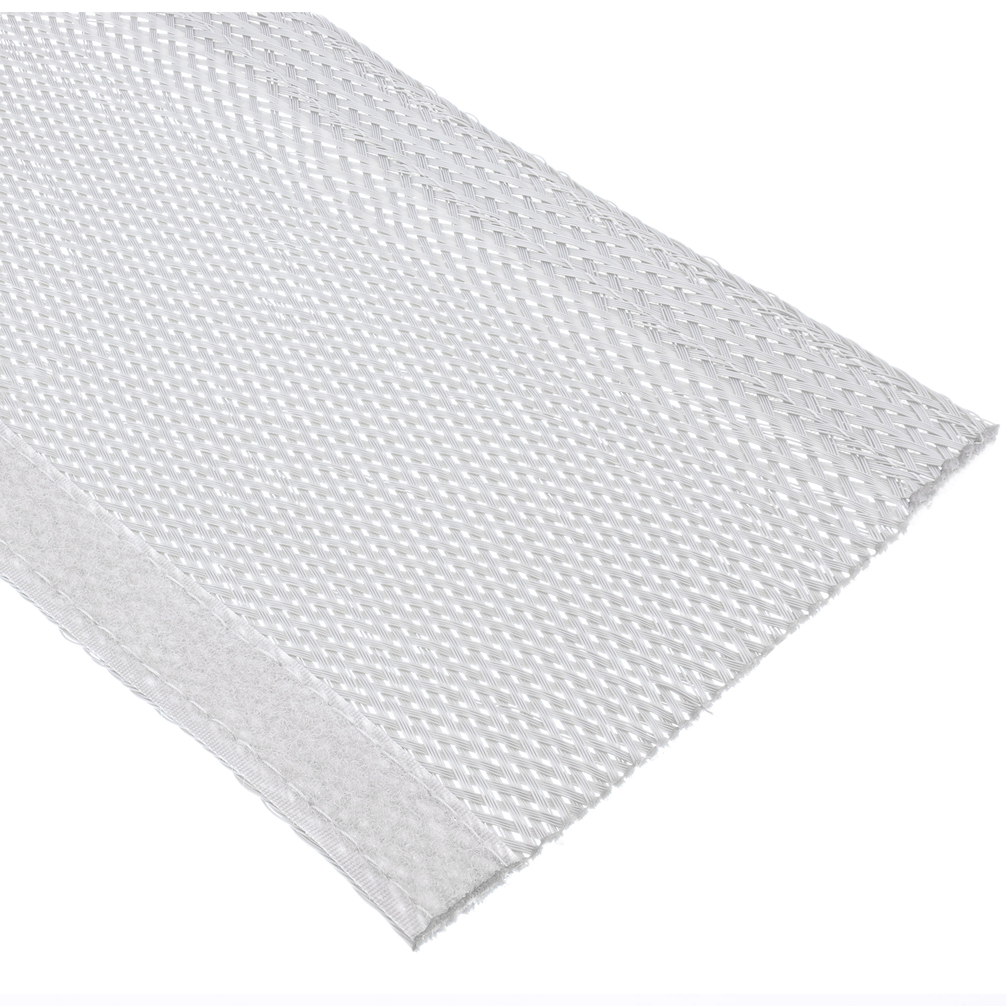 Inline® Kabelschlauch, Gewebeschlauch mit Klettverschluss, 1m x 40mm weiß