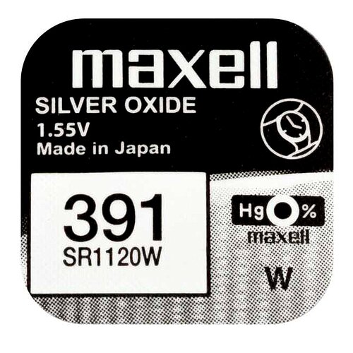 1x SR1120W SR55 391 Silberoxid Batterie Maxell 1,55 V