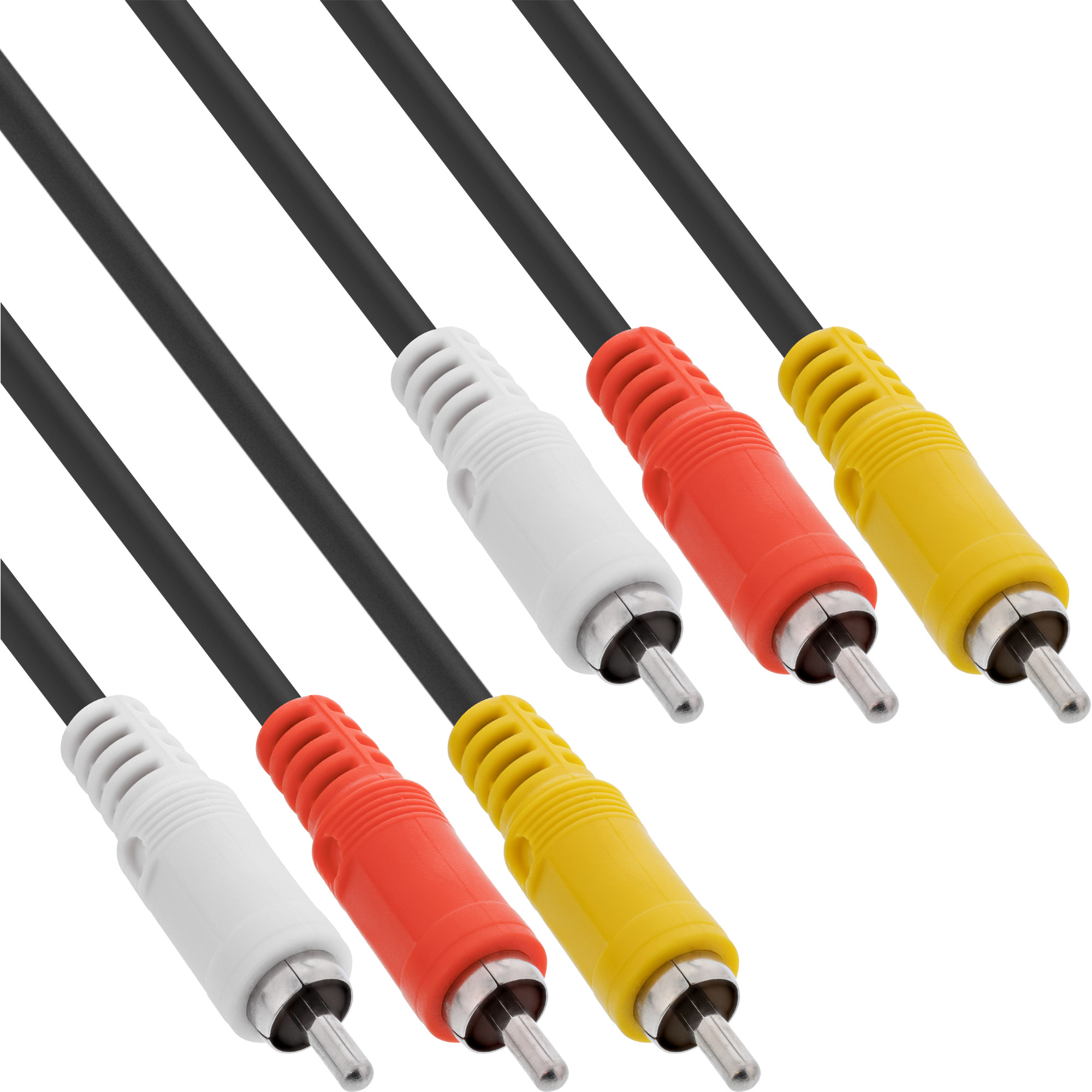 0.5m - Inline® Cinch Kabel, Audio/Video 3x Cinch, Stecker / Stecker 0.5m - Inline® Cinch Kabel, Audio/Video 3x Cinch, Stecker / Stecker