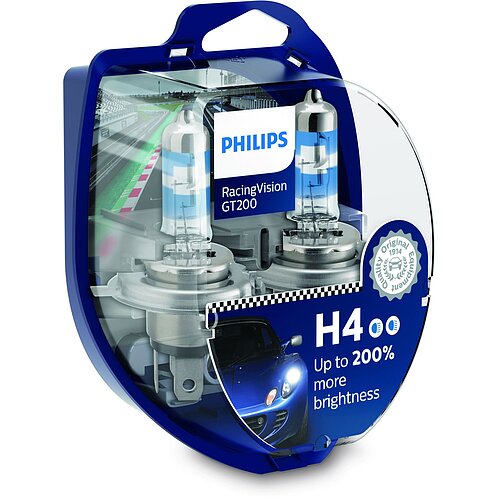 Philips H4 12V 60/55W P43t-38 RacingVision GT200 2 Stück