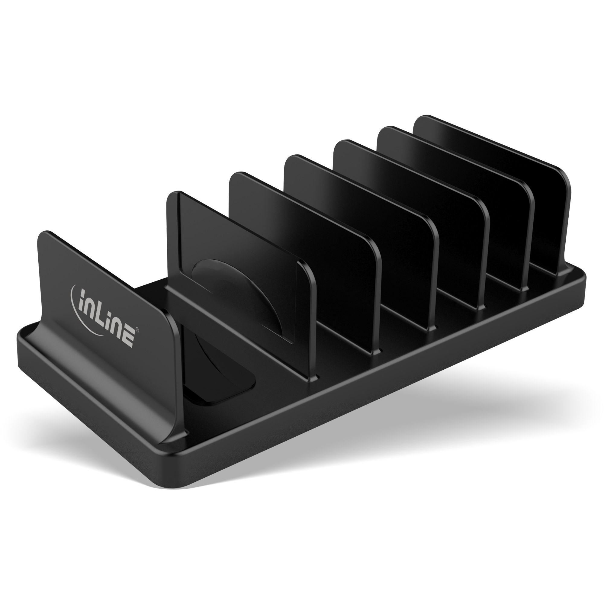 Inline® Multi-Stand mit 6 Fächern für Schreibtisch / Regal, schwarz