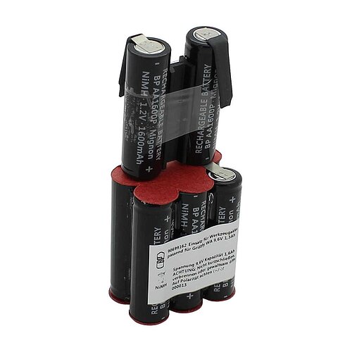 Einsatz für Werkzeugakku NiMH 9,6V 1,6Ah zum Selbsteinbau passend für Grizzly WA 9,6V 1,3Ah Einsatz für Werkzeugakku NiMH 9,6V 1,6Ah zum Selbsteinbau passend für Grizzly WA 9,6V 1,3Ah
