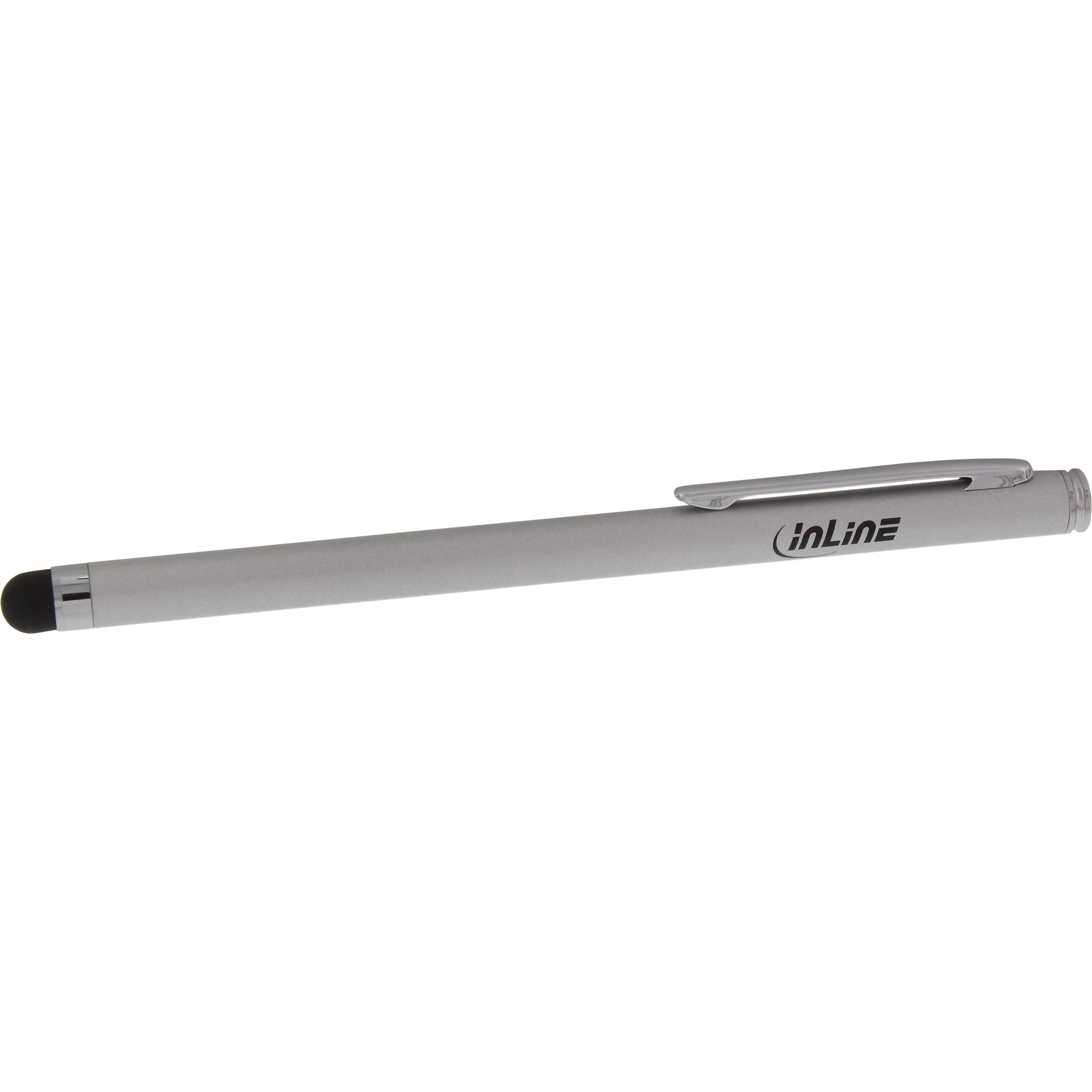 Inline® Stylus, Stift für Touchscreens von Smartphone und Tablet, silber