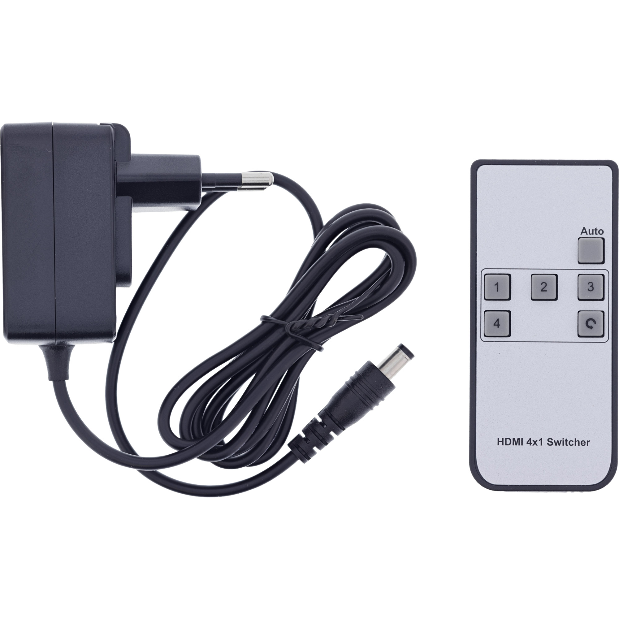 InLine® HDMI Switch, 4-fach, 48Gb/s, 8K@60Hz, mit USB-C