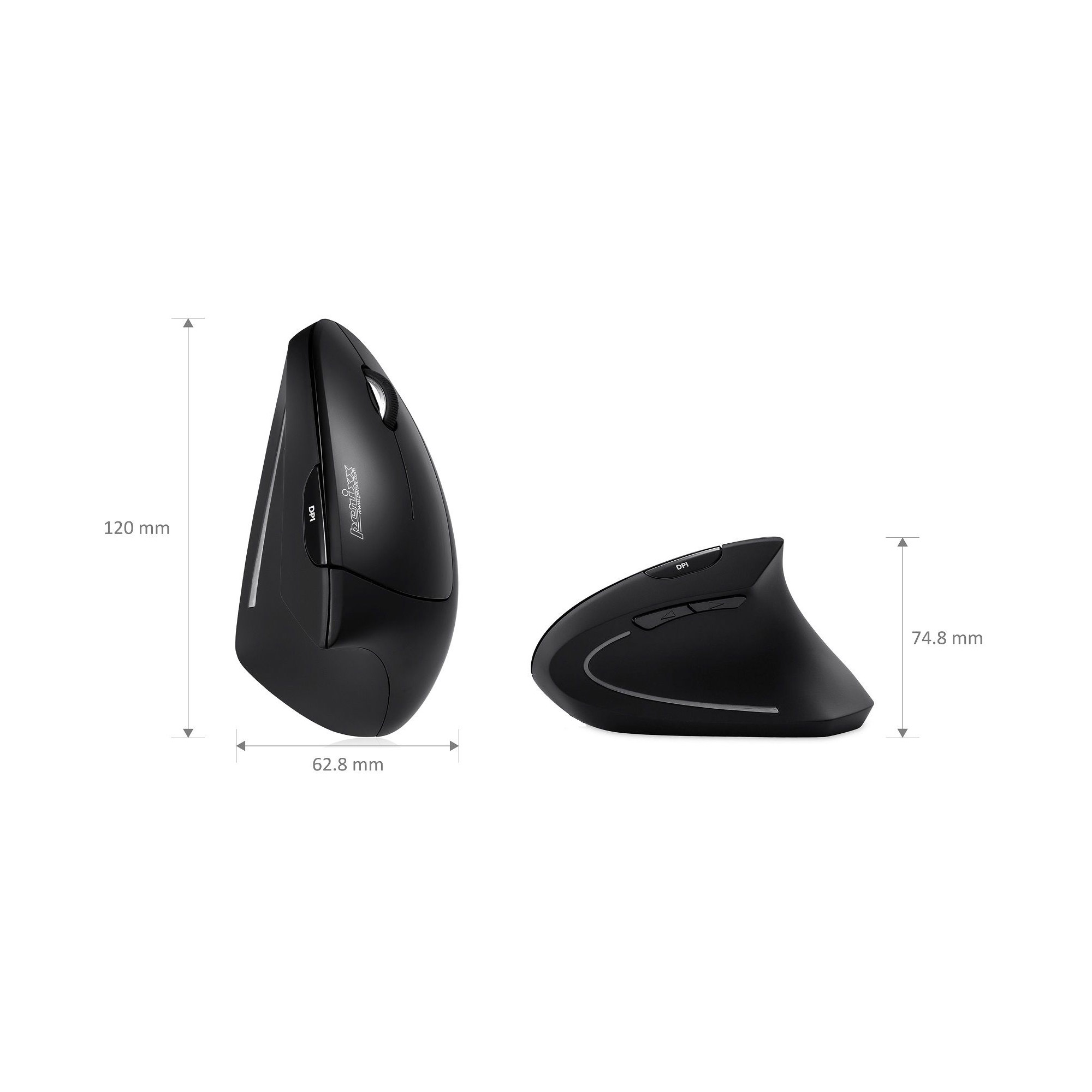 Perixx PERIMICE-713, ergonomische Maus, für Rechtshänder, vertikal, schwarz Perixx PERIMICE-713, ergonomische Maus, für Rechtshänder, vertikal, schwarz