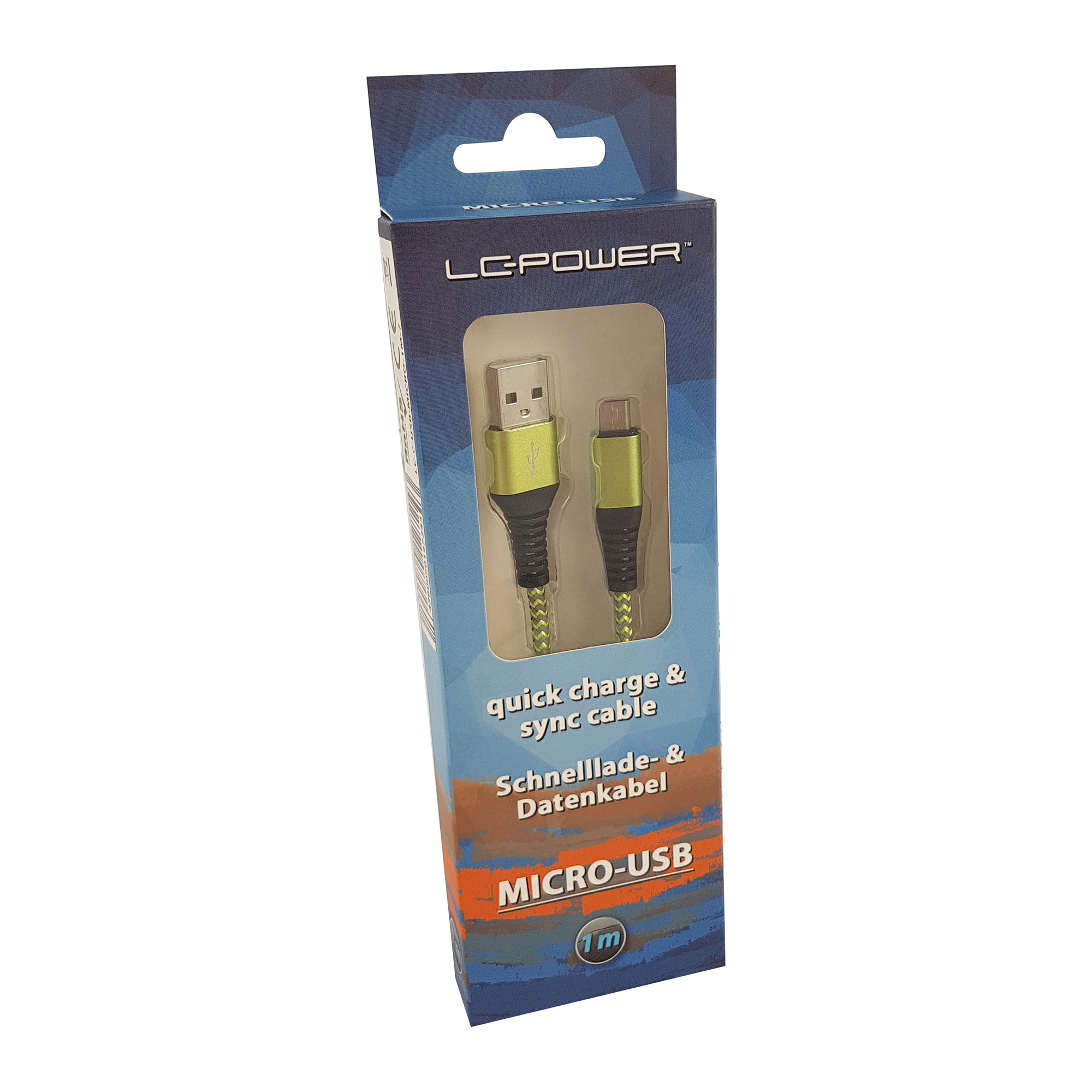 LC-Power LC-C-USB-MICRO-1M-7 USB A zu Micro-USB Kabel, grün/grau, 1m LC-Power LC-C-USB-MICRO-1M-7 USB A zu Micro-USB Kabel, grün/grau, 1m