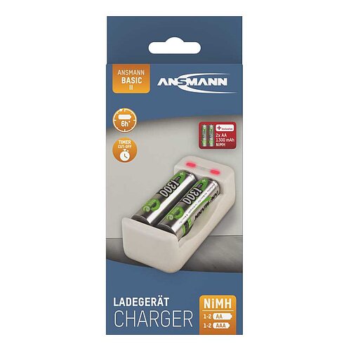 Ansmann Basic II inkl. 2x AA 1300mAh 1001-0119-01